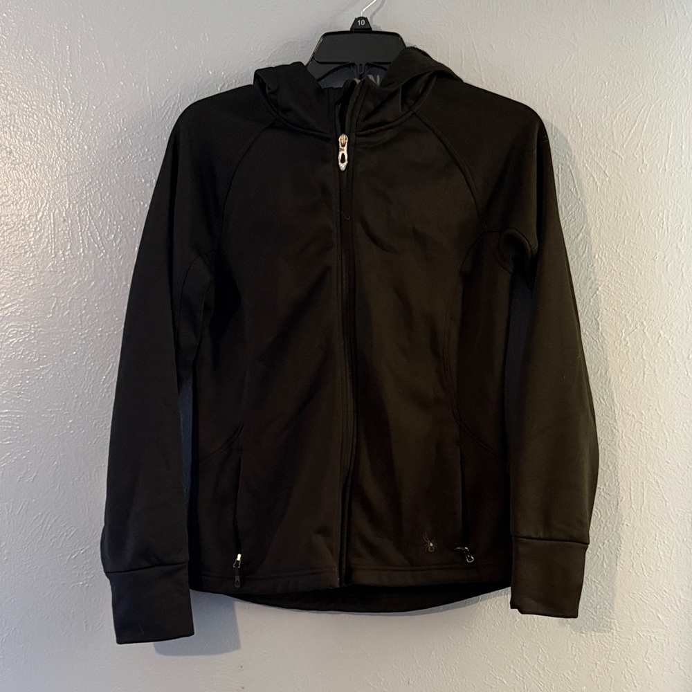 Spyder Black Zip-Up Hoodie